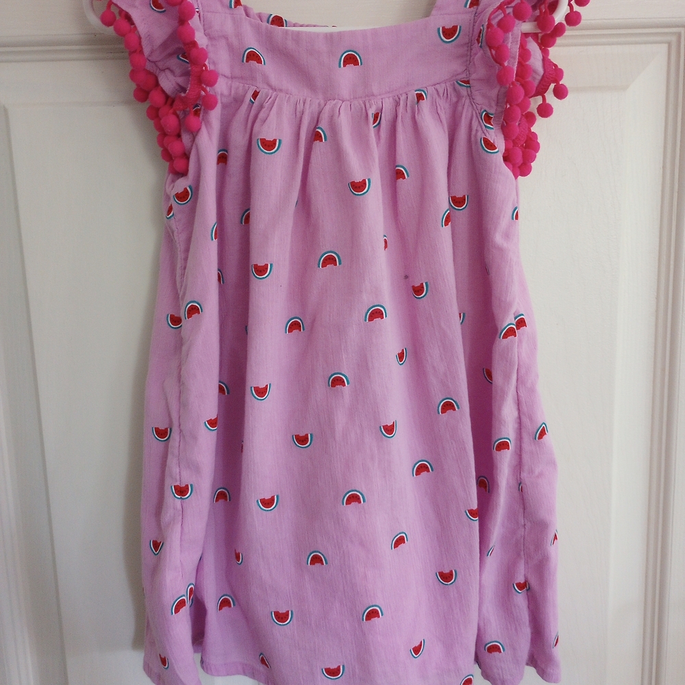 Pink Pom-Pom Cat And Jack Dress with Watermelon Print 3T Summer sundress
